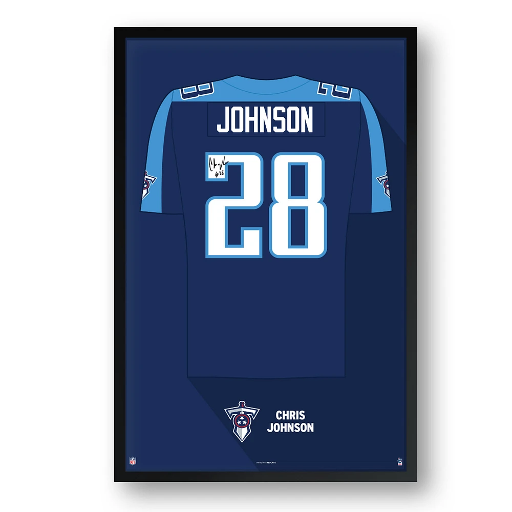Chris Johnson Tennessee Titans Framed 14" x 20" Retired Jersey Art Print