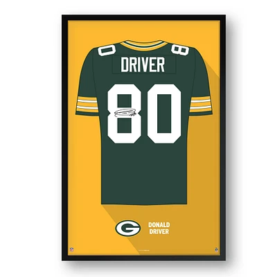 Donald Driver Green Bay Packers Framed 14" x 20" Retired Jersey Art Print