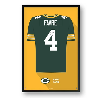 Brett Favre Green Bay Packers Framed 14" x 20" Retired Jersey Art Print