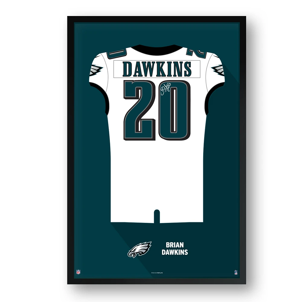 Brian Dawkins Philadelphia Eagles Framed 14" x 20" Retired Jersey Art Print
