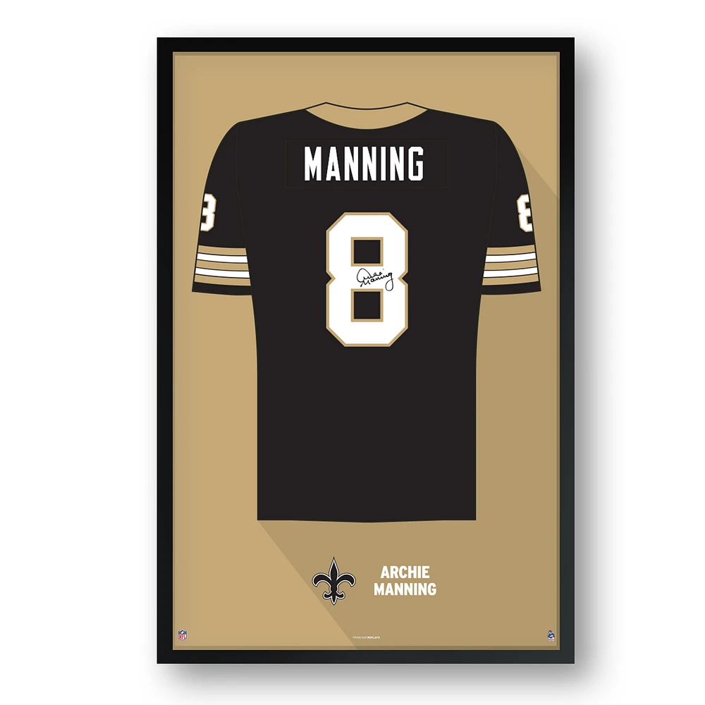Archie Manning New Orleans Saints Framed 14" x 20" Retired Jersey Art Print