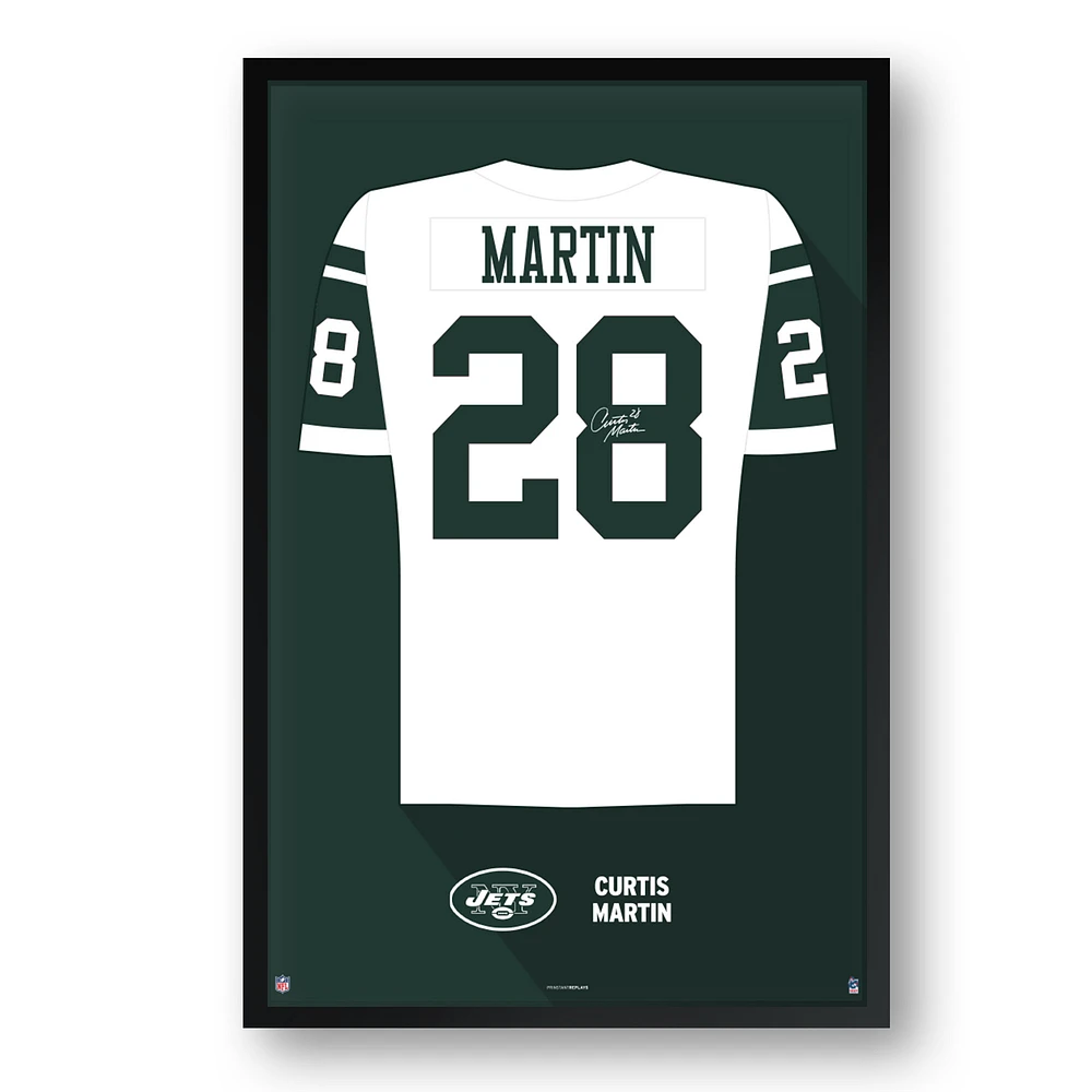 Curtis Martin New York Jets Framed 14" x 20" Retired Jersey Art Print