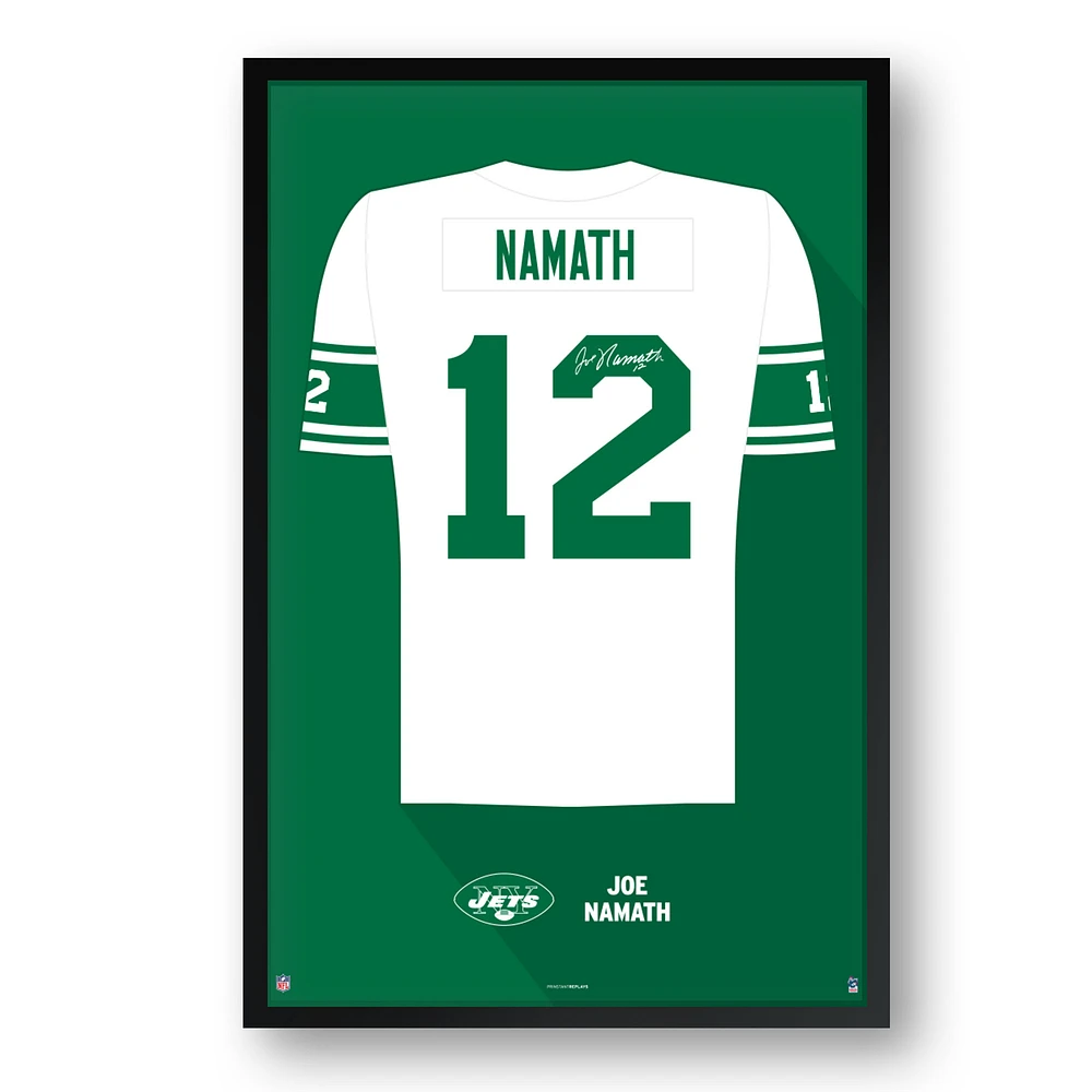 Joe Namath New York Jets Framed 14" x 20" Retired Jersey Art Print