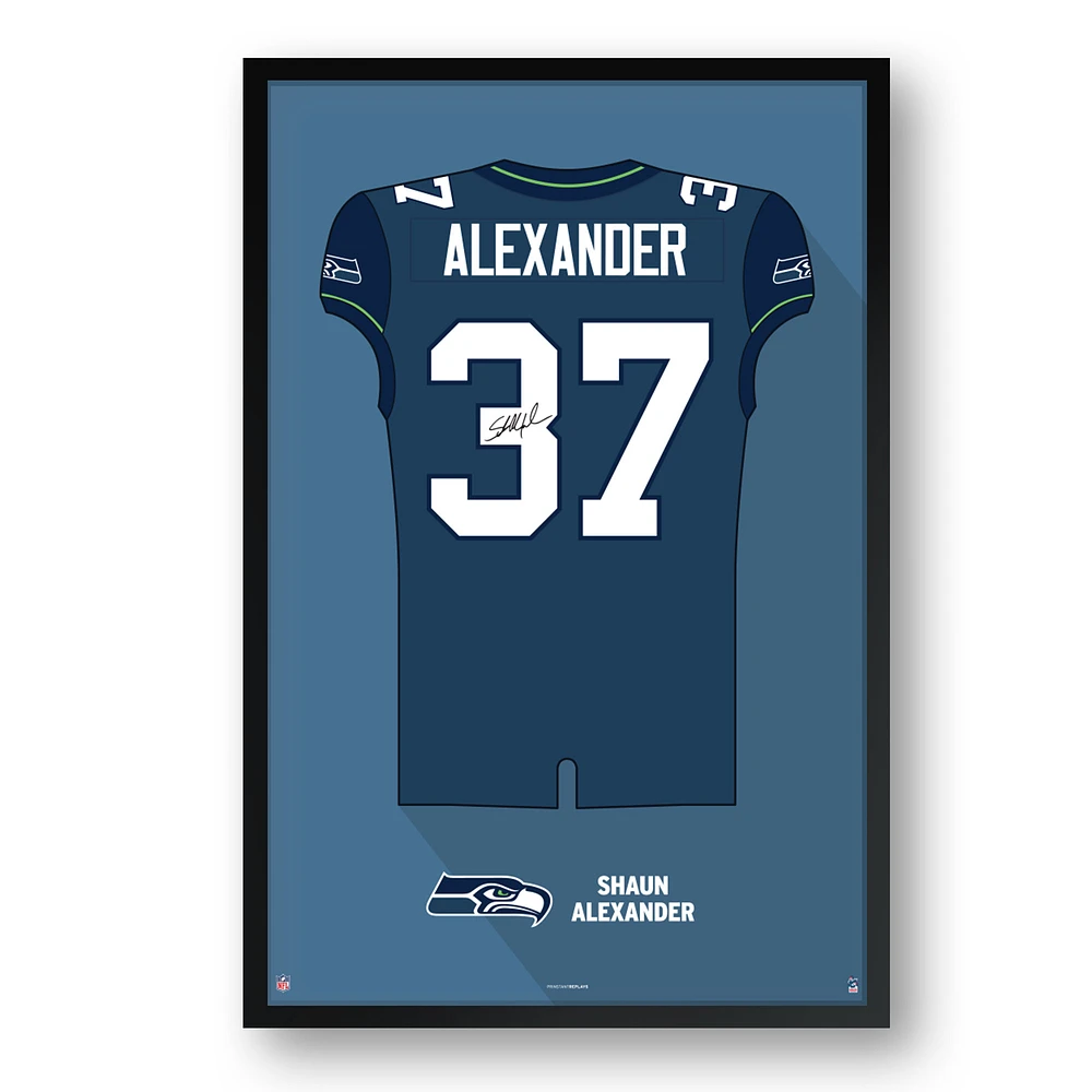 Shaun Alexander Seattle Seahawks Framed 14" x 20" Retired Jersey Art Print