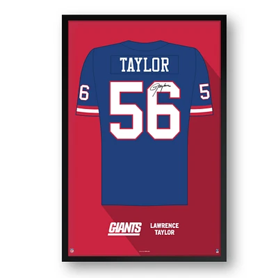 Lawrence Taylor New York Giants Framed 14" x 20" Retired Jersey Art Print