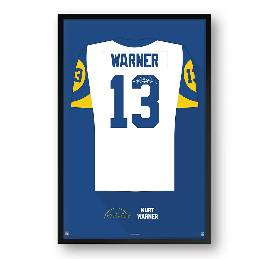 Kurt Warner Los Angeles Rams Framed 14" x 20" Retired Jersey Art Print