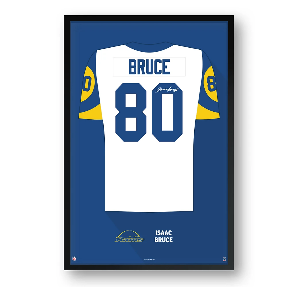 Isaac Bruce Los Angeles Rams Framed 27" x 39" Retired Jersey Art Print