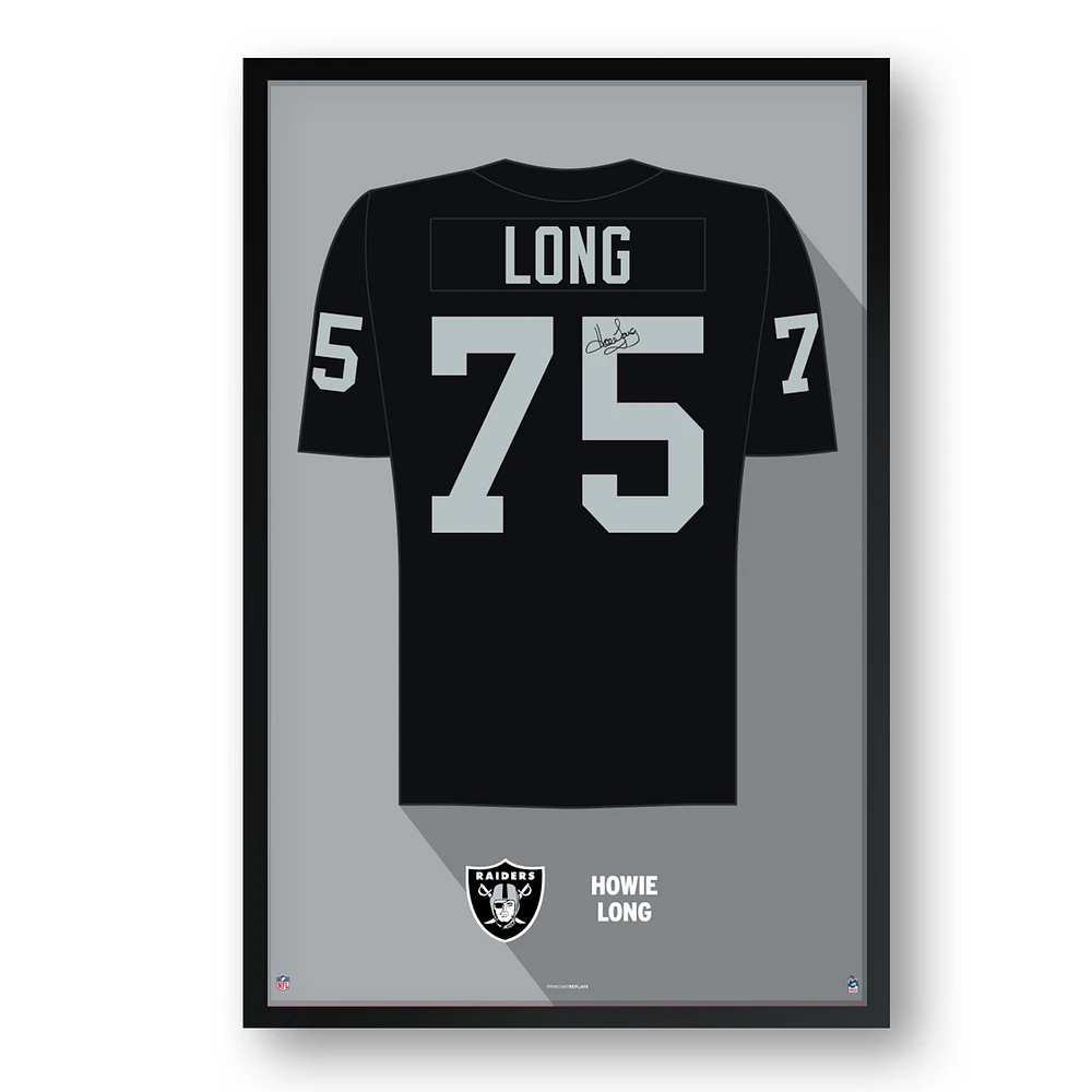 Howie Long Las Vegas Raiders Framed 27" x 39" Retired Jersey Art Print