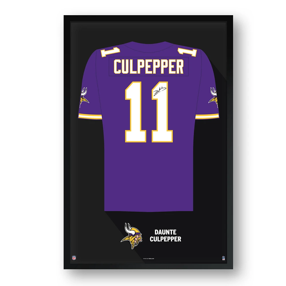 Daunte Culpepper Minnesota Vikings Framed 27" x 39" Retired Jersey Art Print