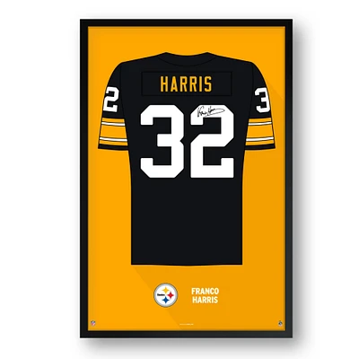 Franco Harris Pittsburgh Steelers Framed 27" x 39" Retired Jersey Art Print