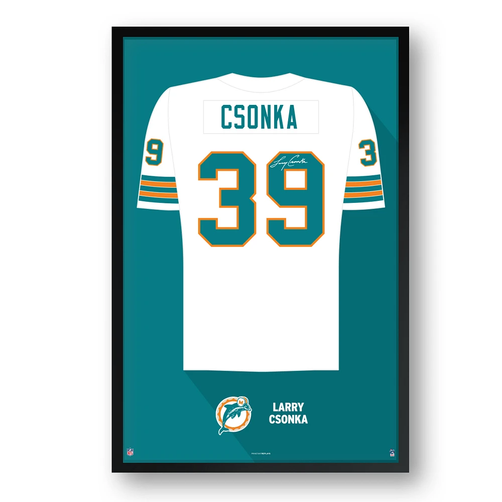 Larry Csonka Miami Dolphins Framed 27" x 39" Retired Jersey Art Print
