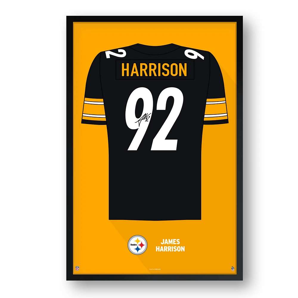 James Harrison Pittsburgh Steelers Framed 27" x 39" Retired Jersey Art Print