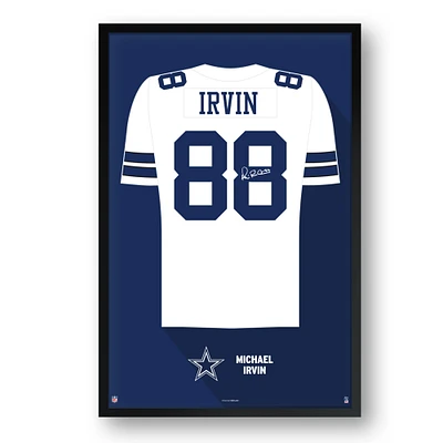 Michael Irvin Dallas Cowboys Framed 27" x 39" Retired Jersey Art Print