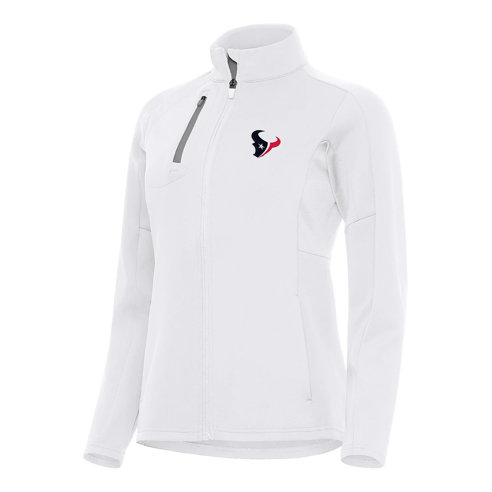 Women's Antigua White Houston Texans Generation Full-Zip Jacket
