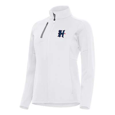 Women's Antigua White Houston Texans H-Town Generation Full-Zip Jacket
