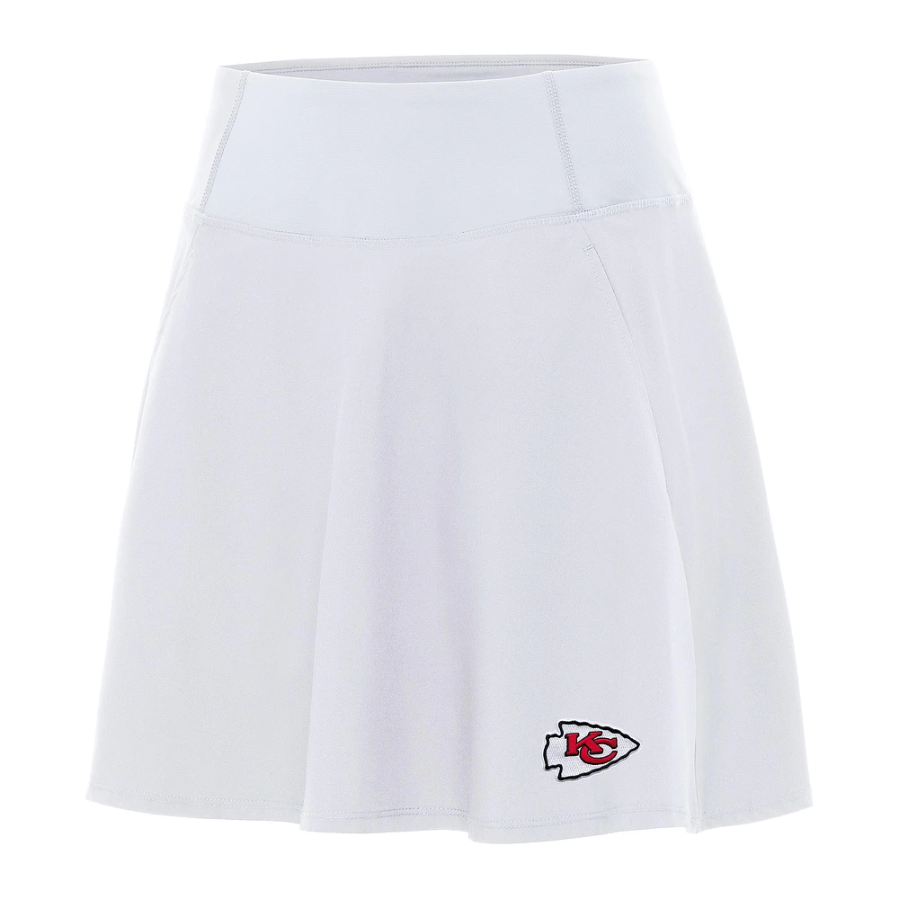 Women's Antigua White Kansas City Chiefs Chip Skort