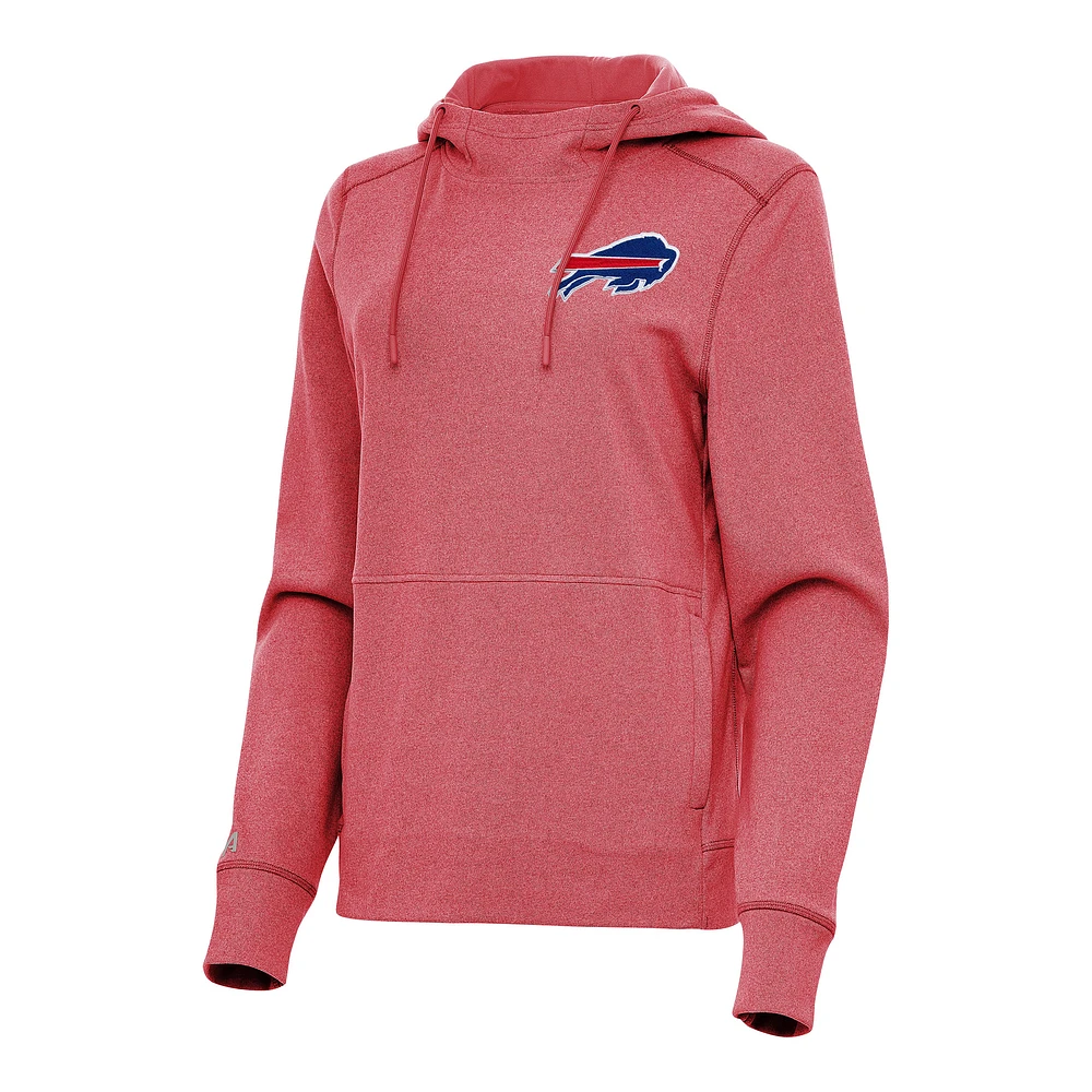 Women's Antigua Heather Buffalo Bills Justice Pullover Hoodie