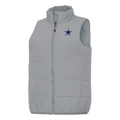 Women's Antigua Gray Dallas Cowboys Experience Full-Zip Vest