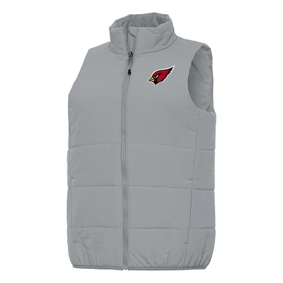 Women's Antigua Gray Arizona Cardinals Experience Full-Zip Vest