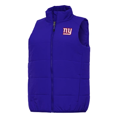 Women's Antigua Royal New York Giants Experience Full-Zip Vest