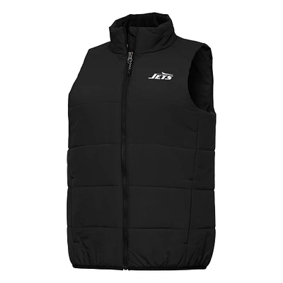 Women's Antigua Black New York Jets Experience Full-Zip Vest