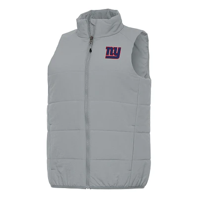 Women's Antigua Gray New York Giants Experience Full-Zip Vest