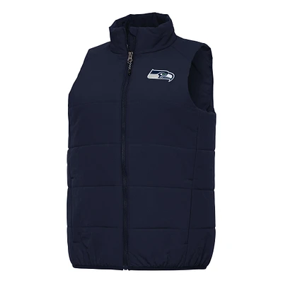 Women's Antigua College Navy Seattle Seahawks Experience Full-Zip Vest