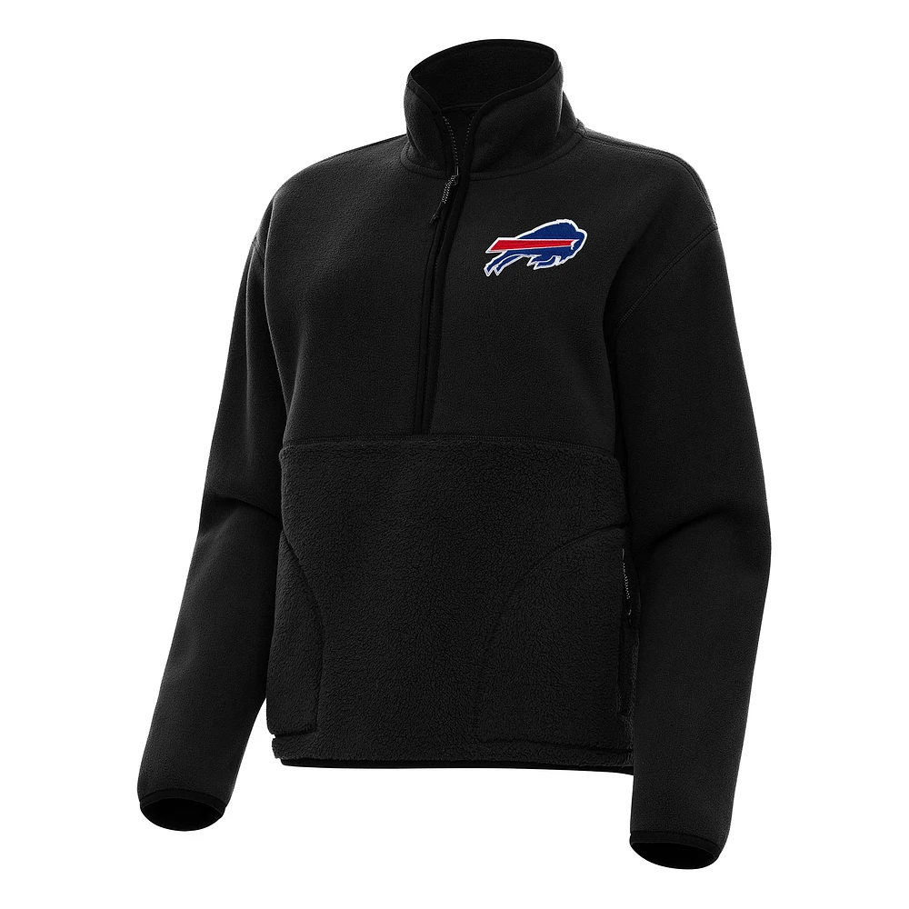 Women's Antigua Buffalo Bills Figure Half-Zip Sweatshirt