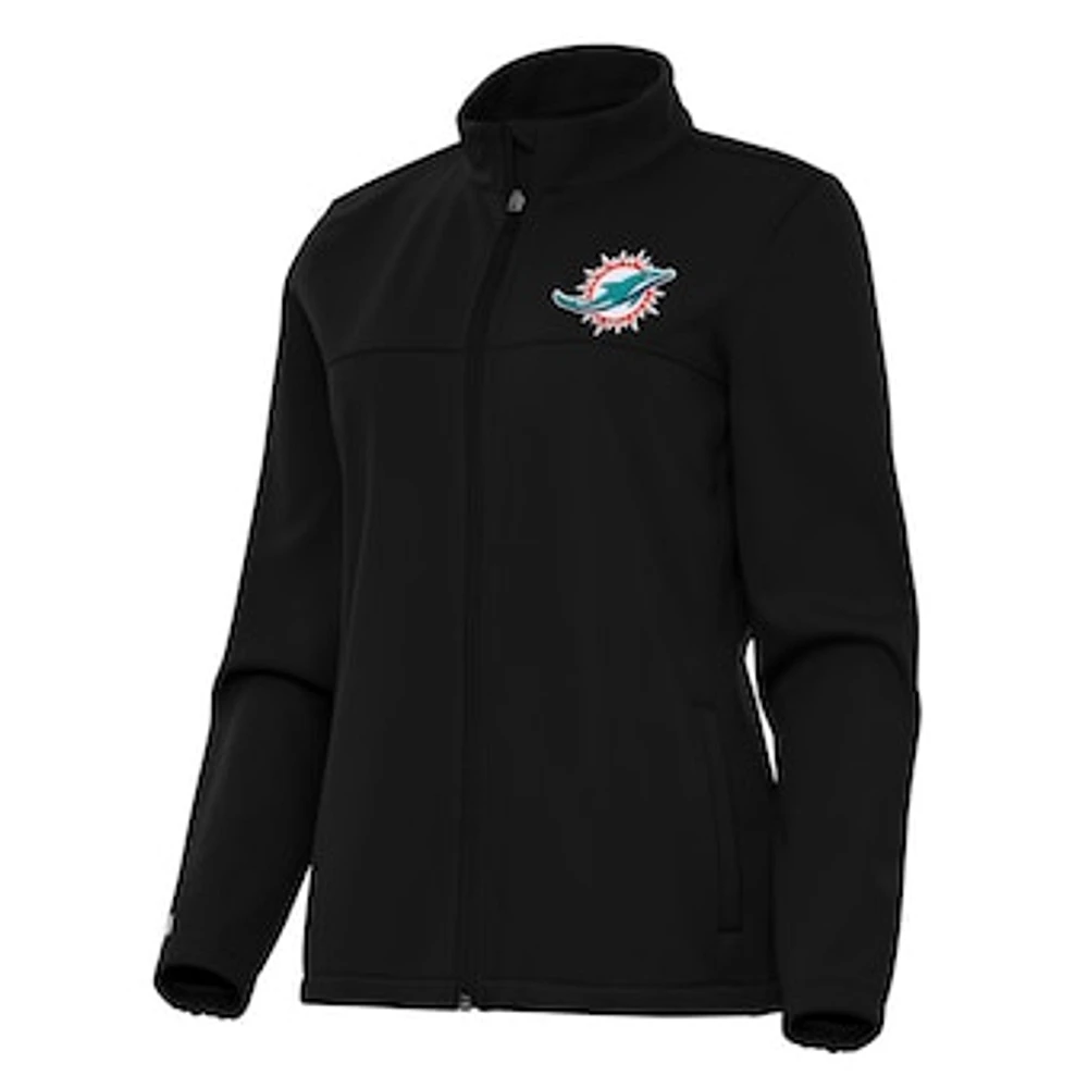 Women's Antigua Miami Dolphins Links 2 Golf Full-Zip Jacket
