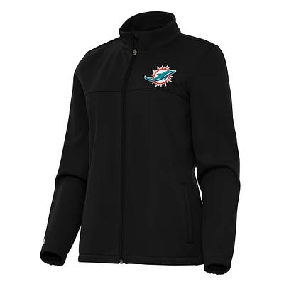 Women's Antigua Miami Dolphins Links 2 Golf Full-Zip Jacket