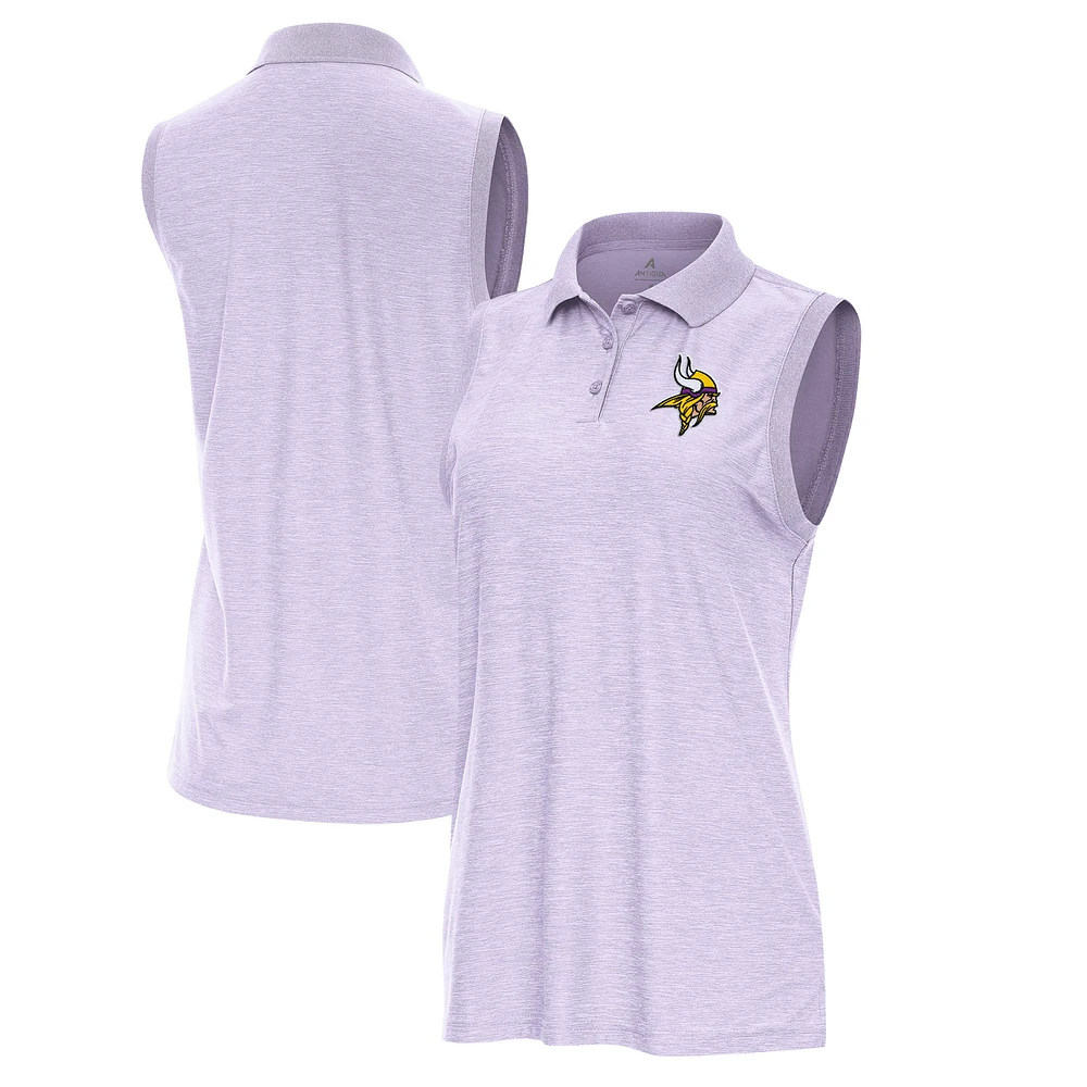 Women's Antigua Lavender Minnesota Vikings Recap Sleeveless Polo