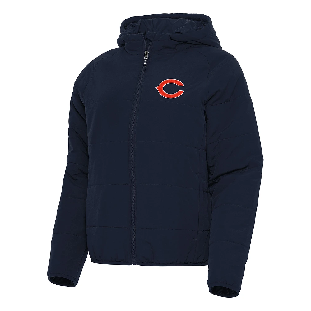 Women's Antigua Navy Chicago Bears Universe Full-Zip Hoodie Jacket