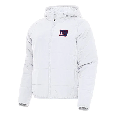 Women's Antigua White New York Giants Universe Full-Zip Hoodie Jacket