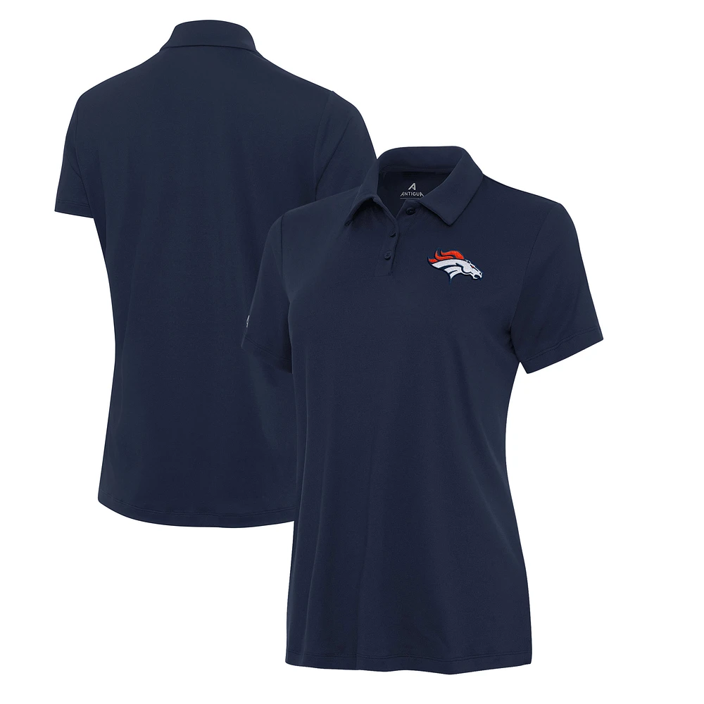 Women's Antigua Navy Denver Broncos Reprocess Polo
