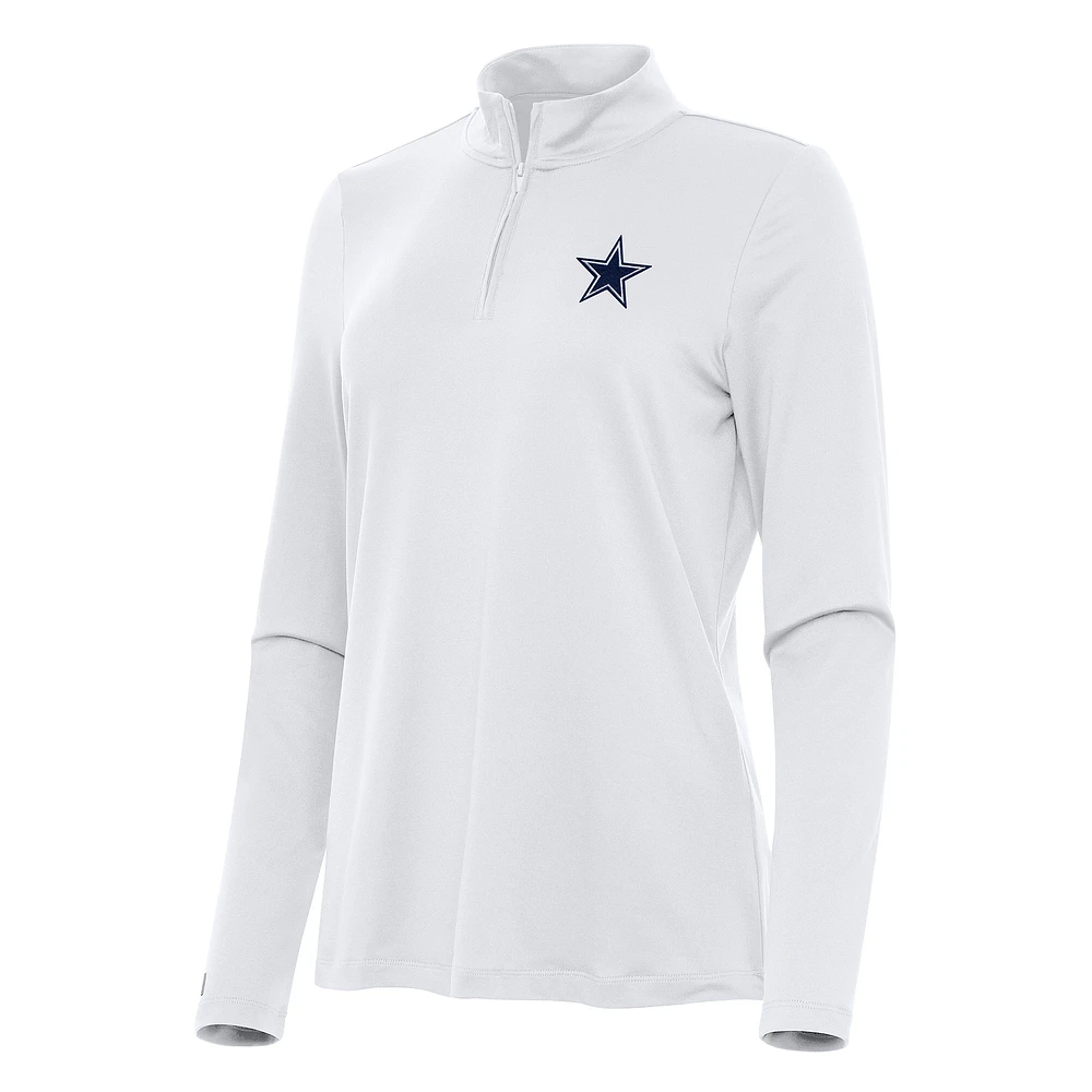 Women's Antigua Dallas Cowboys Reprocess Quarter-Zip Top