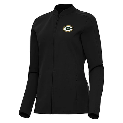 Women's Antigua Green Bay Packers Regard Full-Zip Jacket