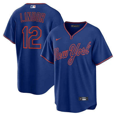 Men's Nike Francisco Lindor Royal New York Mets Alternate Replica Player Jersey