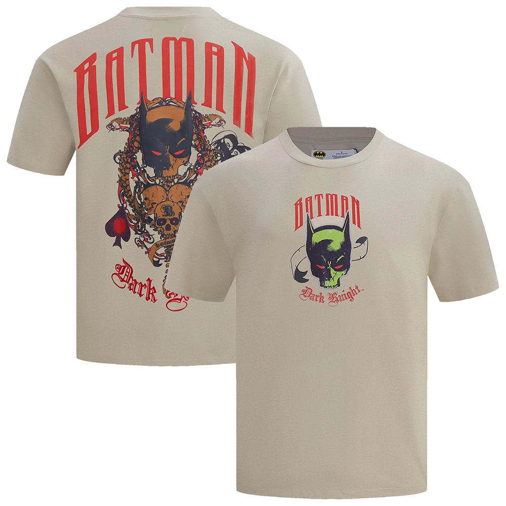 Men's Freeze Max Tan Batman Comics Olde English T-Shirt