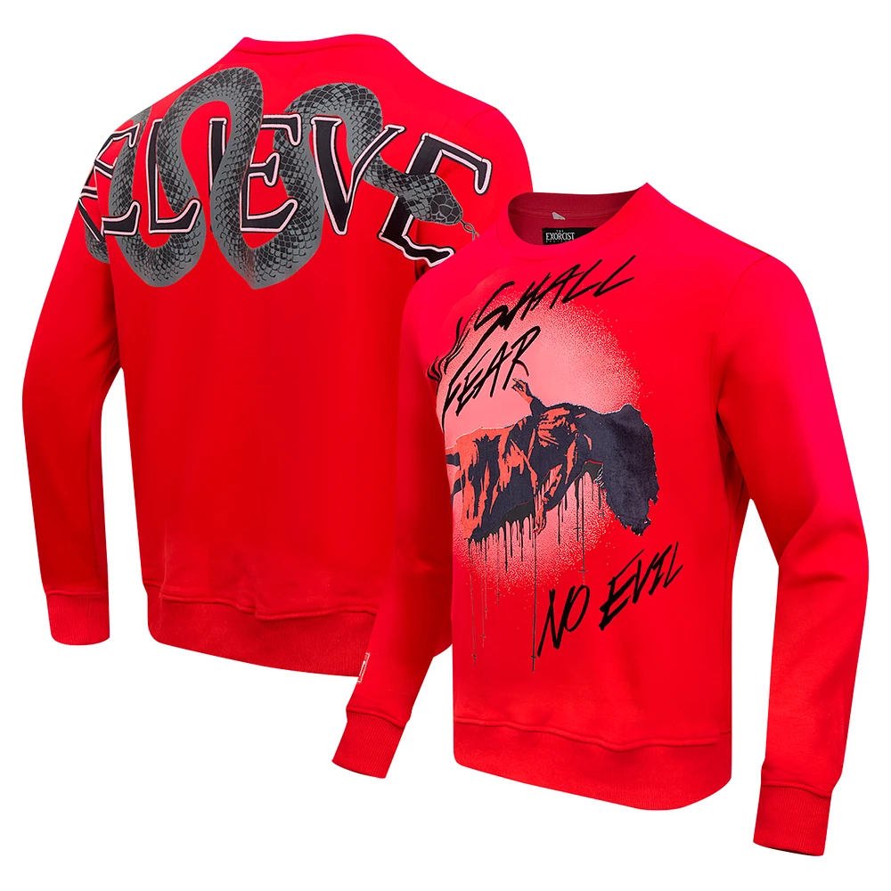 Men's Freeze Max Red The Exorcist We Shall Fear Pullover Sweatshirt