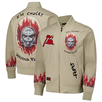 Men's Freeze Max Tan Chucky Diablo Twill Full-Zip Jacket