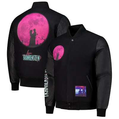 Men's Freeze Max Black Lisa Frankenstein Full-Zip Varsity Jacket