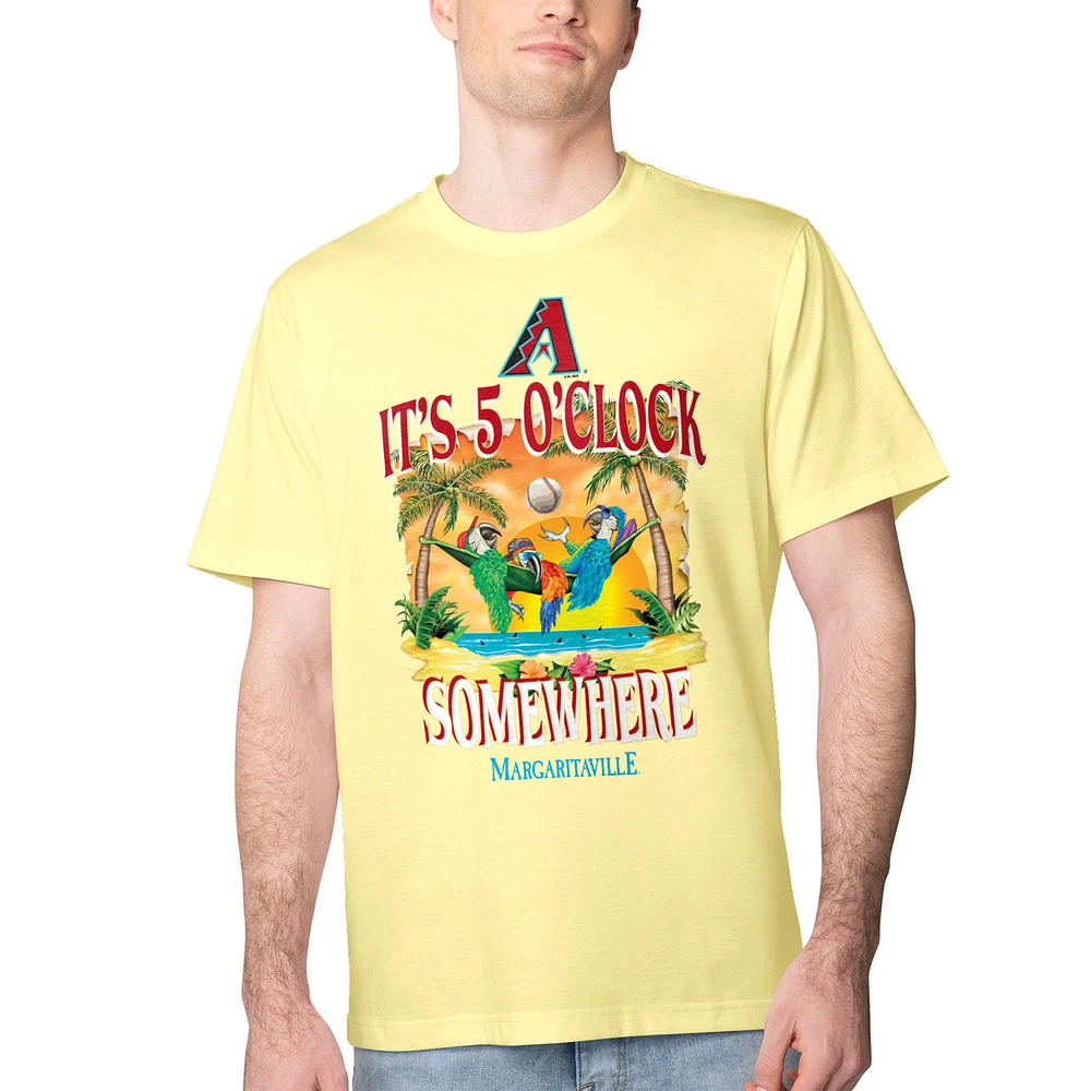 Men's Margaritaville Yellow Arizona Diamondbacks Five O'Clock Graphic T-Shirt