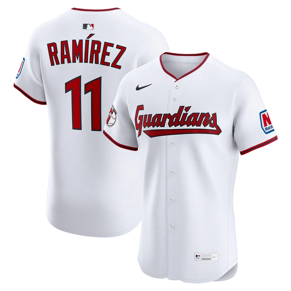 Men's Nike Jose Ramirez White Cleveland Guardians Home Elite Jersey