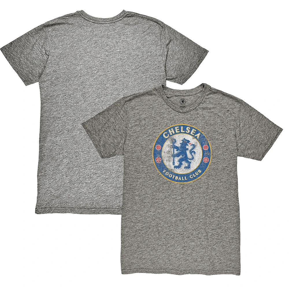Men's 1863FC Heather Gray Chelsea Color Badge Vintage Tri-Blend T-Shirt