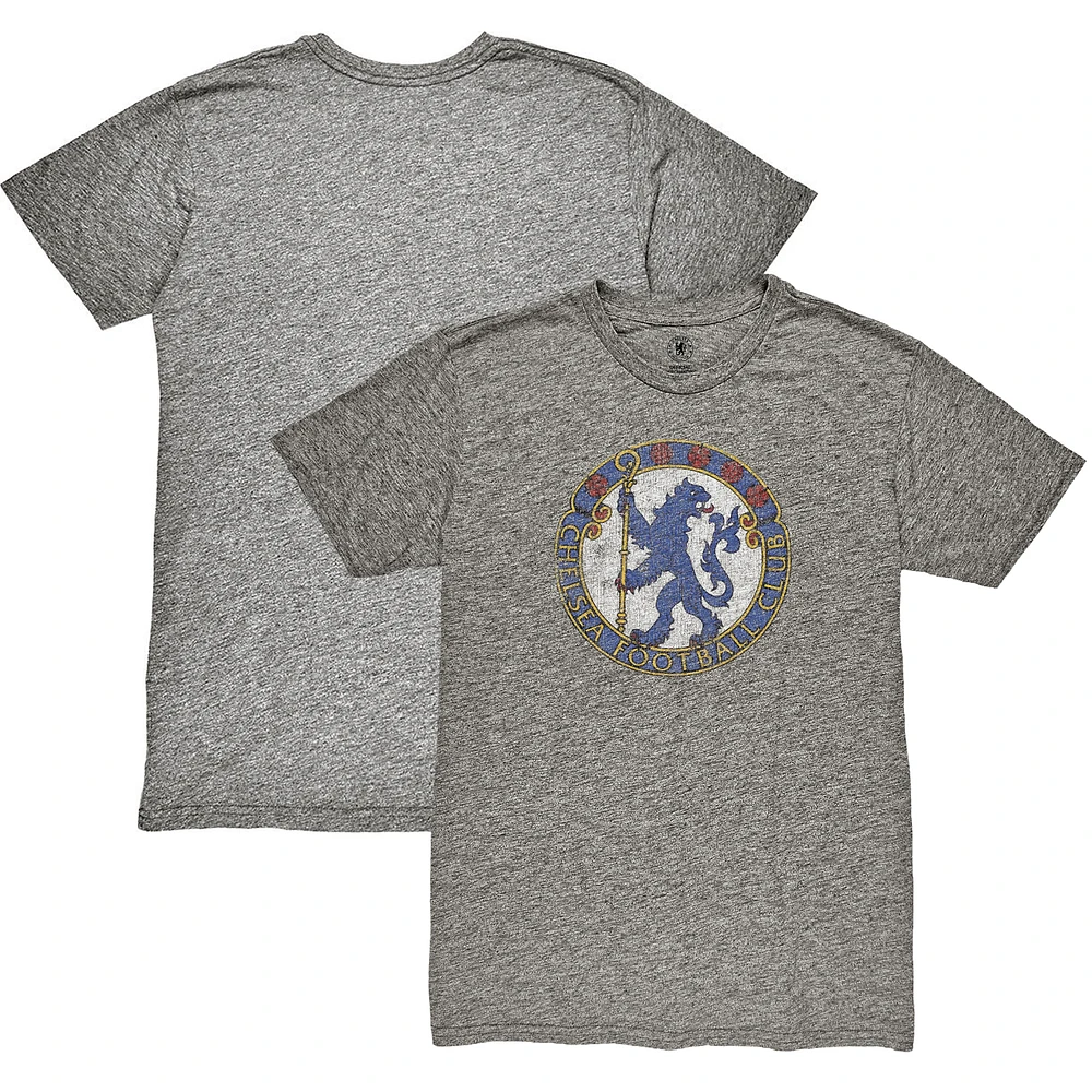 Men's 1863FC Heather Gray Chelsea Retro Badge Vintage Tri-Blend T-Shirt