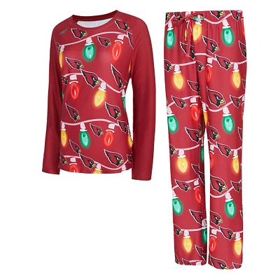Women's Concepts Sport Arizona Cardinals Garland Knit Raglan Long Sleeve Top & Pants Set