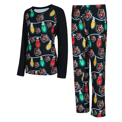 Women's Concepts Sport Cincinnati Bengals Garland Knit Raglan Long Sleeve Top & Pants Set