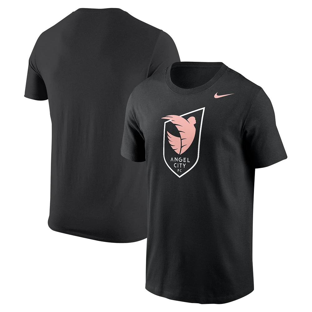 Men's Nike Black Angel City FC Primary Logo Core T-Shirt