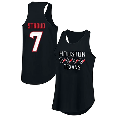 Women's Fanatics C.J. Stroud Navy Houston Texans Plus Name & Number Tank Top