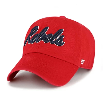 Men's '47 Red Ole Miss Rebels Clean Up Adjustable Hat